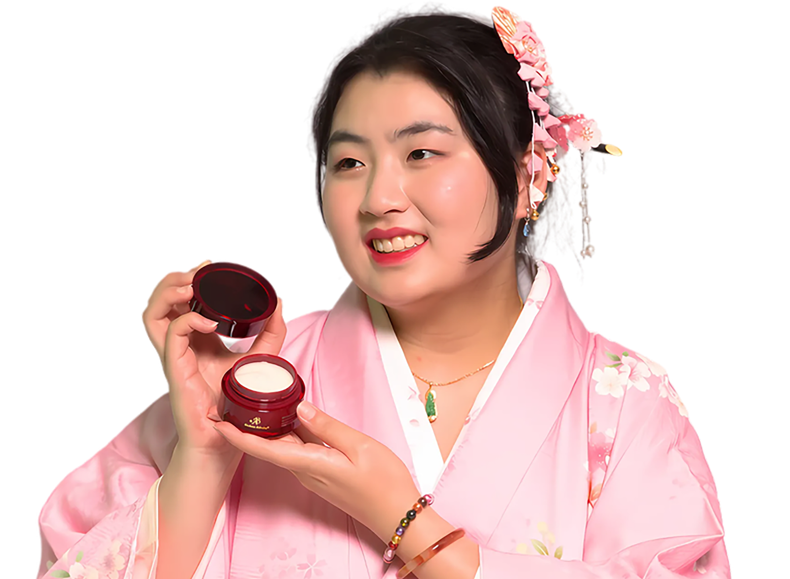 Richita skincare consultant holding skincare products